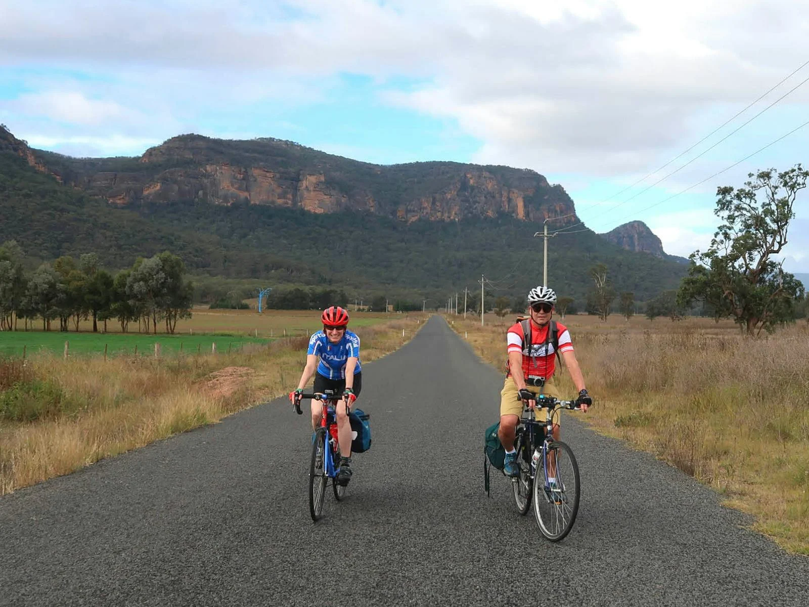 Cycling in the Capertee Valley.