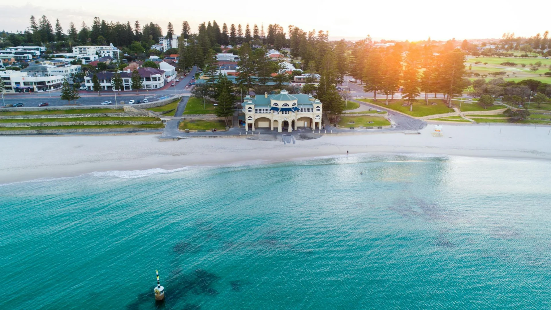 Aerial view of Cottesloe Beach