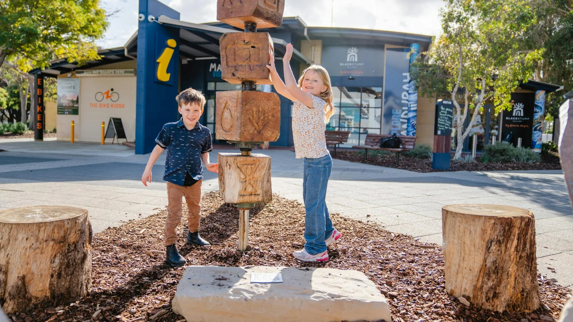 The Mandurah Visitor Centre is the starting point of Thomas Dambo's Giants of Mandurah adventure