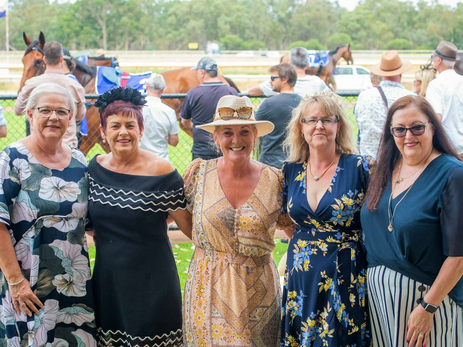 Racegoers at Pinjarra Park