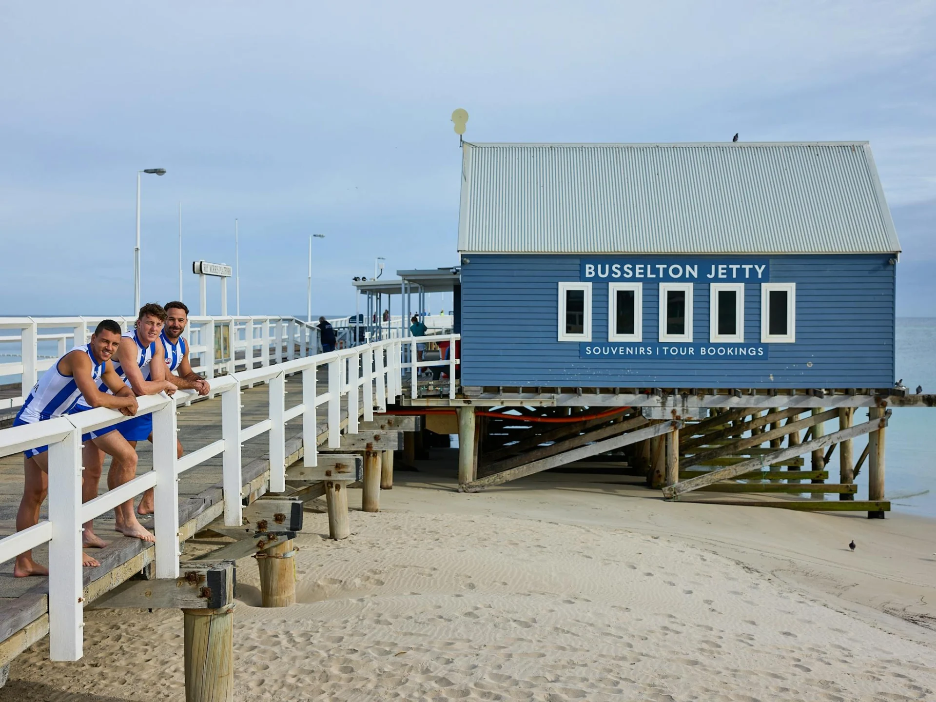 North Melbourne footy club at Busselton Jetty