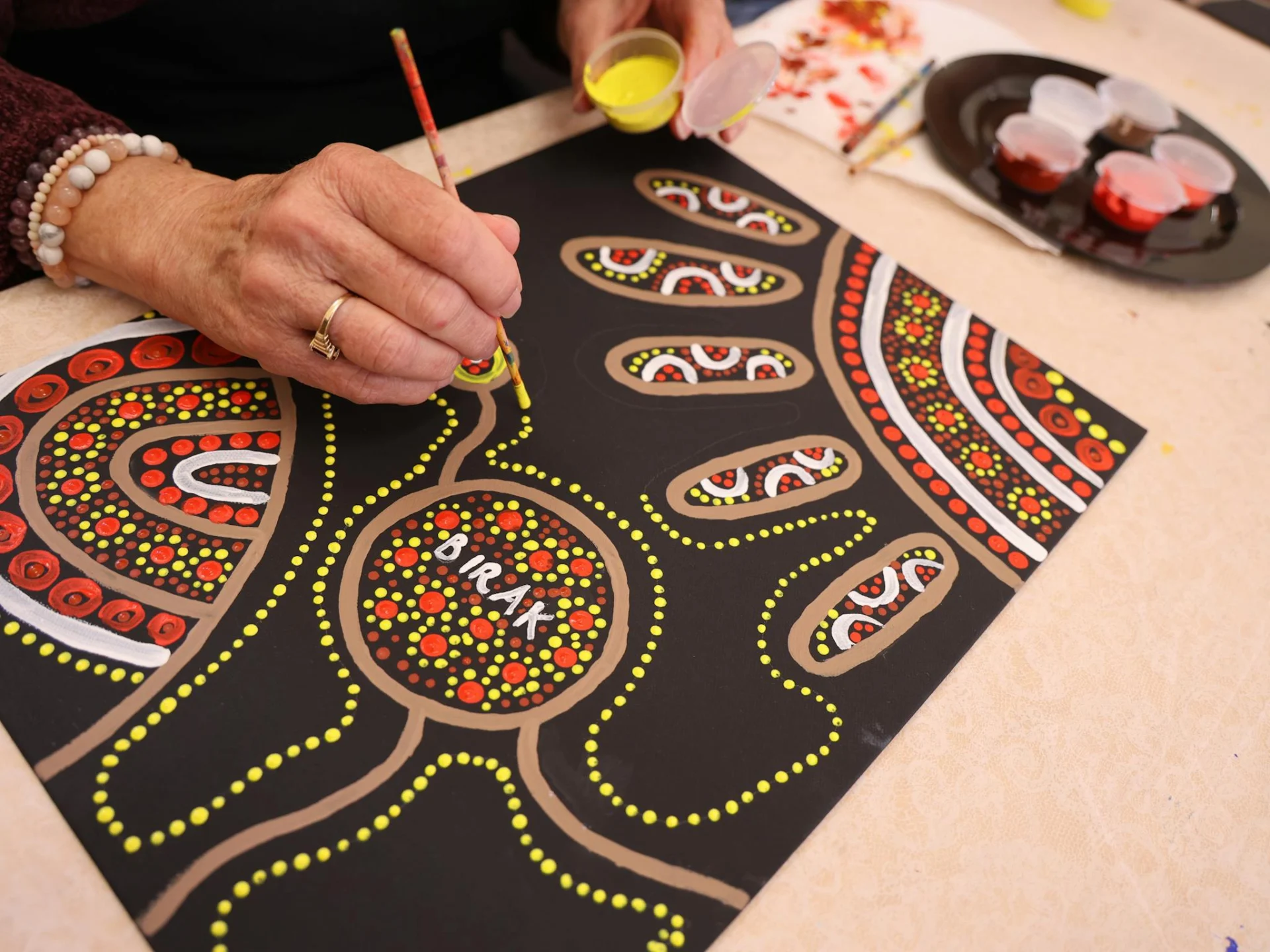 Image of Aboriginal Artwork in progress