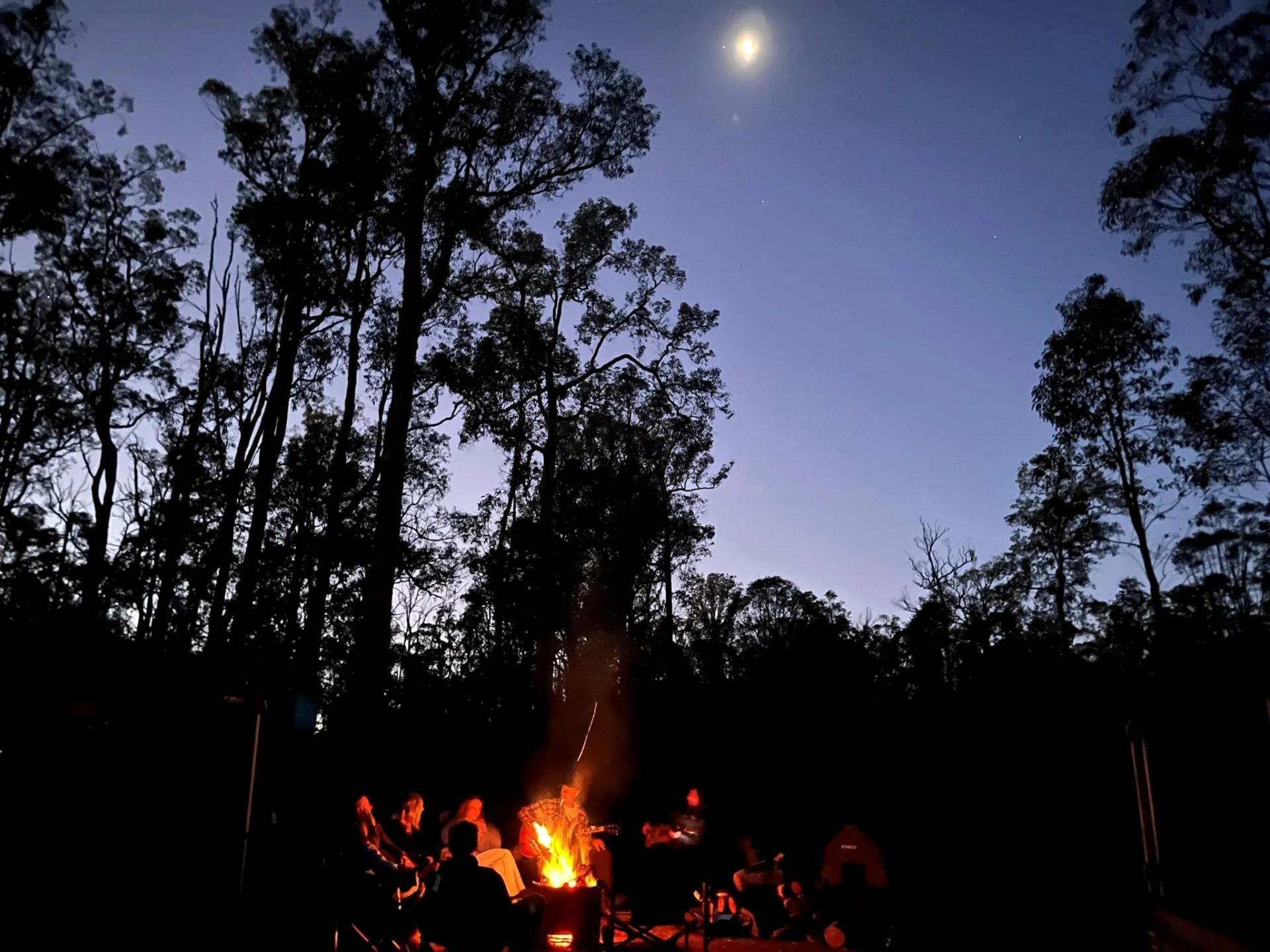 Camping and camp fire
