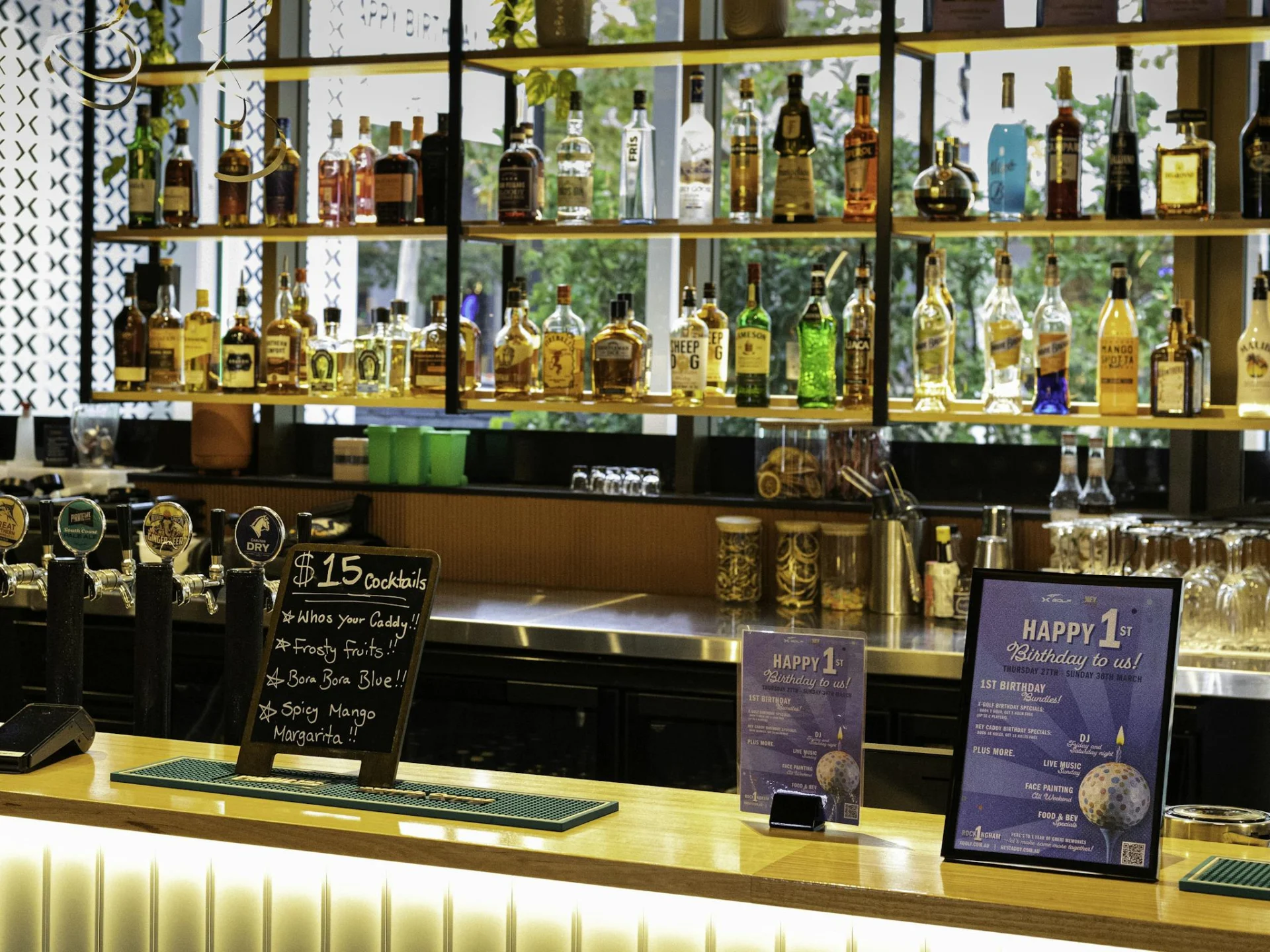 Drinks and Beverages at X-Golf Rockingham