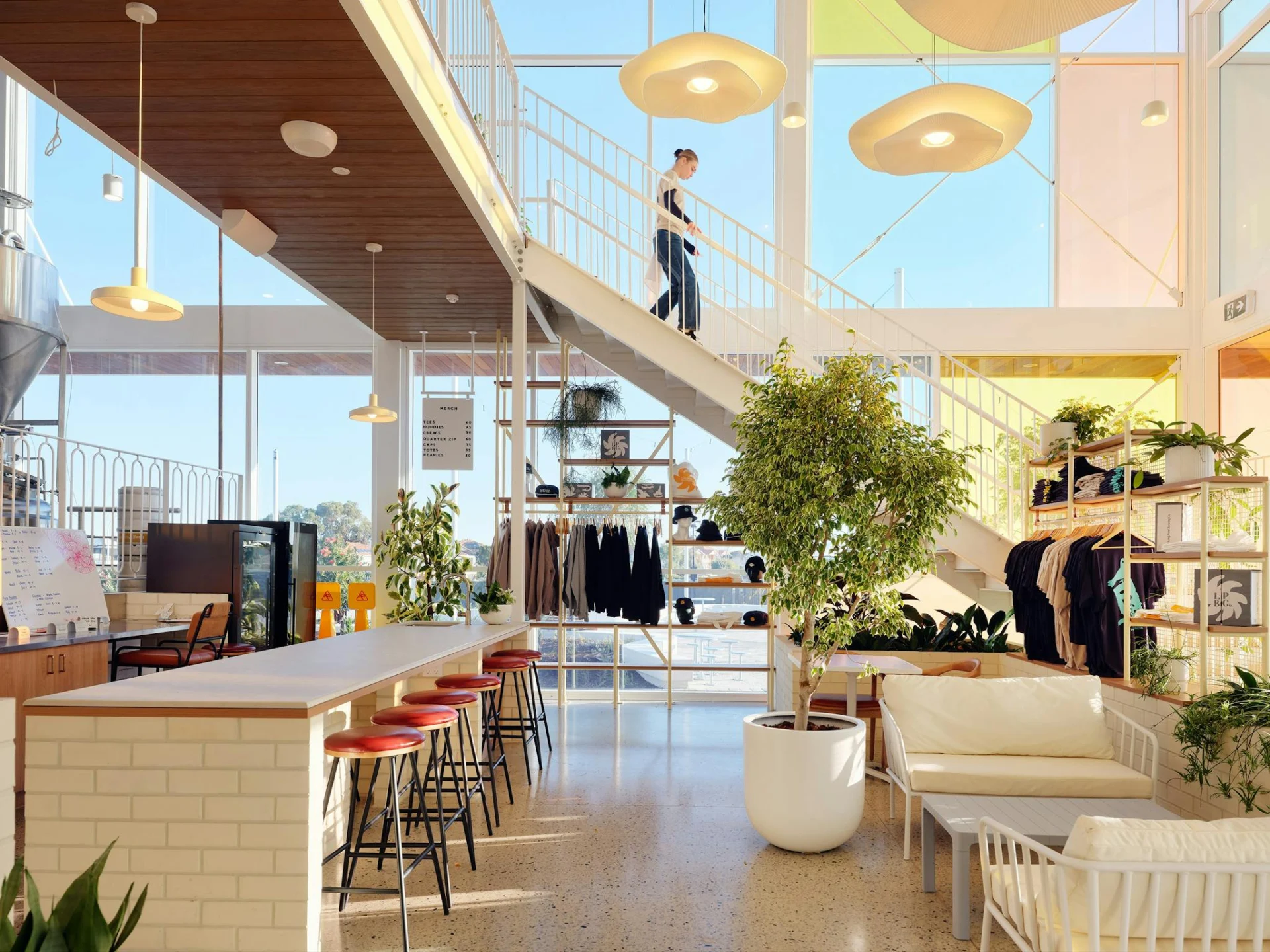 Image showing the view from the taproom looking towards the stairs