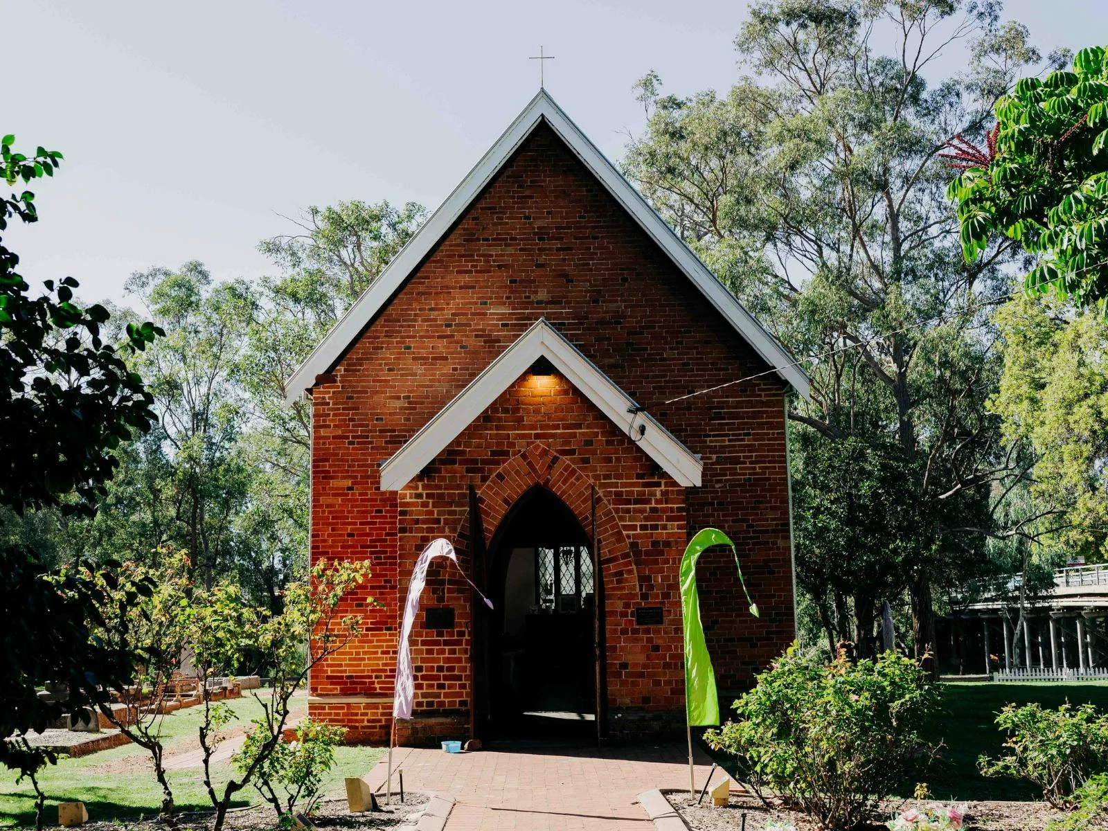Wide image of St John's Church entryway