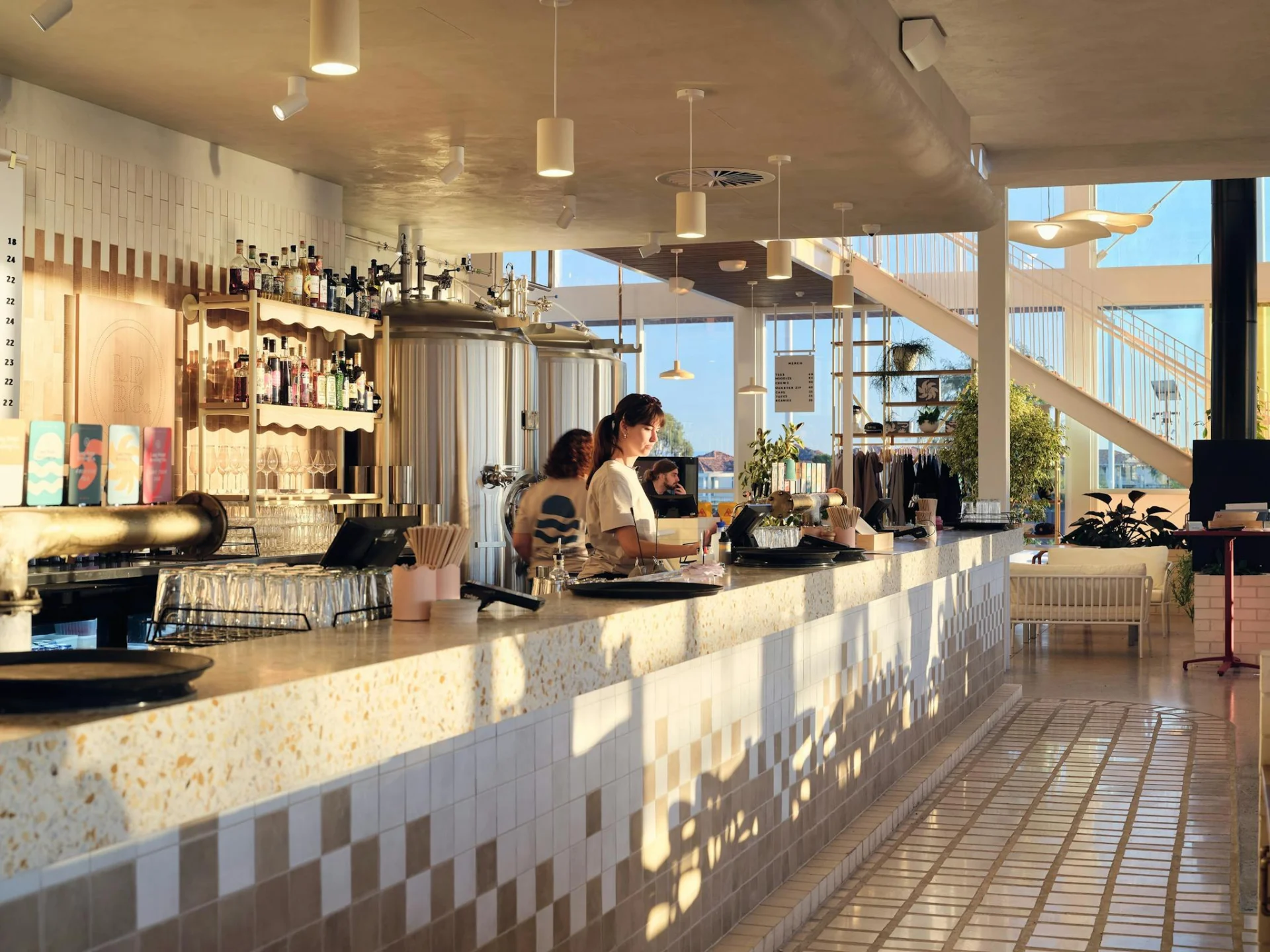 Image showing the taproom bar at Long Point Brewing Co