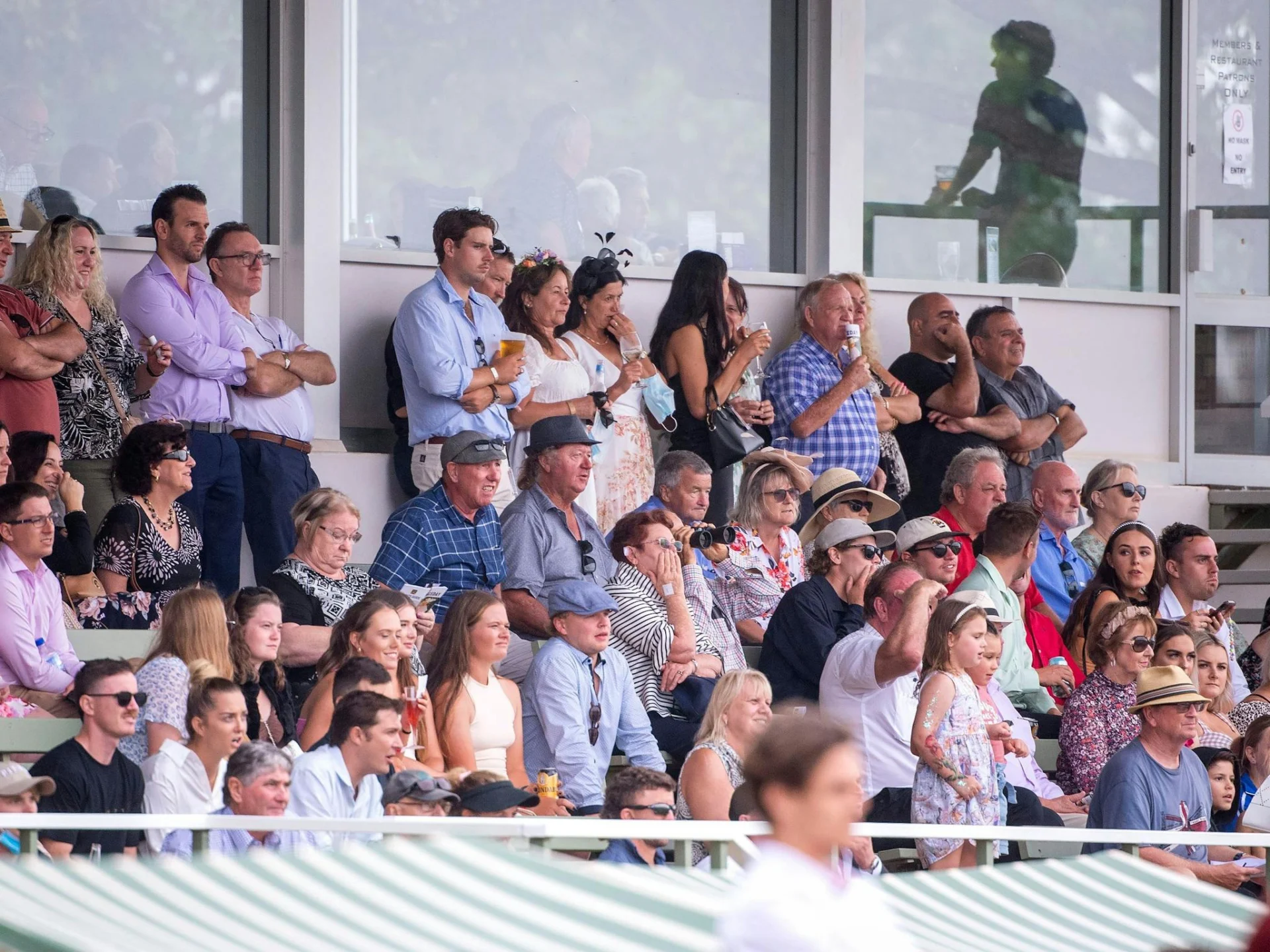 Crowd in Grandstand at Pinjarra Park